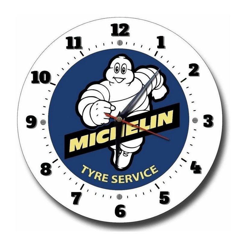 Reloj de acrilico para pared Diseño: Michelin