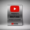 Cuadro, Placa Acrilico Youtube Premio, Canal Mod. 660 Boton Plata