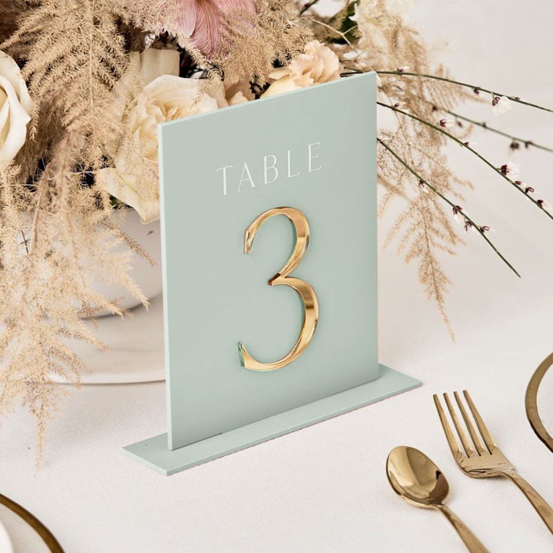 -Pack x 12- Números de mesa color mod.677