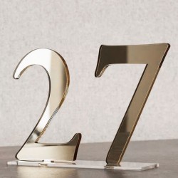 -Numeros de mesa dobles- acrilico espejado Mod.520