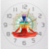 Reloj de acrilico pared Diseño: yoga transparente