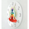 Reloj de acrilico pared Diseño: yoga transparente