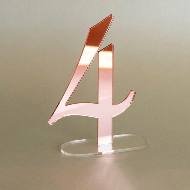 1 Numero de mesa mod.77 acrilico espejado