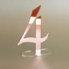 -9 Numeros de mesa simple- mod.77 acrilico espejado