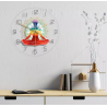 Reloj de acrilico pared Diseño: yoga transparente