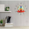 Reloj de acrilico pared Diseño: yoga transparente
