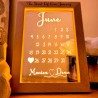 Marco Led Personalizado calendario con luz