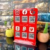 Cartel mega Redes sociales QR 25x35cm