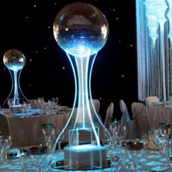 Centro De Mesa Bola Disco Luz Led, 15 Años, Boda, Graduacion