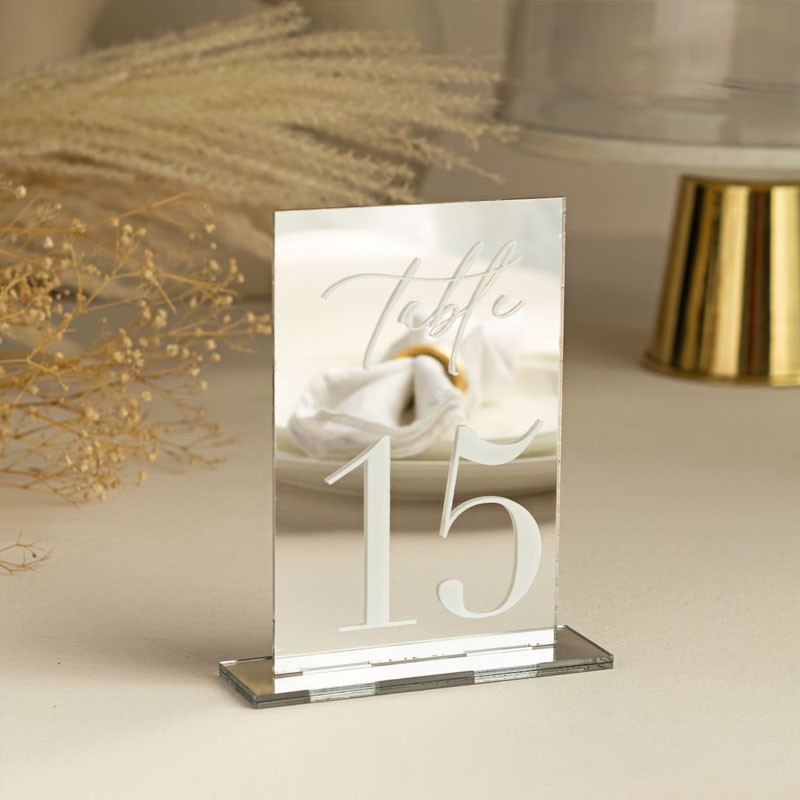 12 Numeros de mesa Mirror