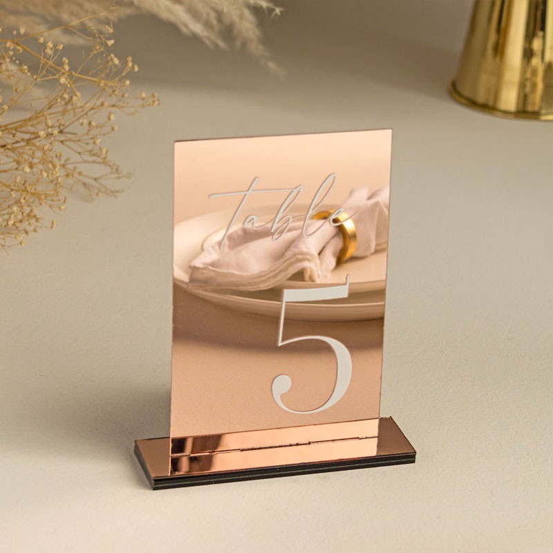 12 Numeros de mesa Mirror