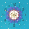 Reloj de acrilico para pared Diseño: Mandala transparente