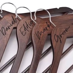 Percha De Madera Personalizada Grabada Con Tu Nombre O Logo