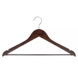 Percha De Madera Personalizada Grabada Con Tu Nombre O Logo