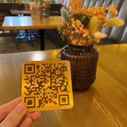 6 Tarjetas Cartel Menú simil metal Restaurante Qr Redes Pagos