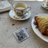 6 Tarjetas Cartel Menú simil metal Restaurante Qr Redes Pagos