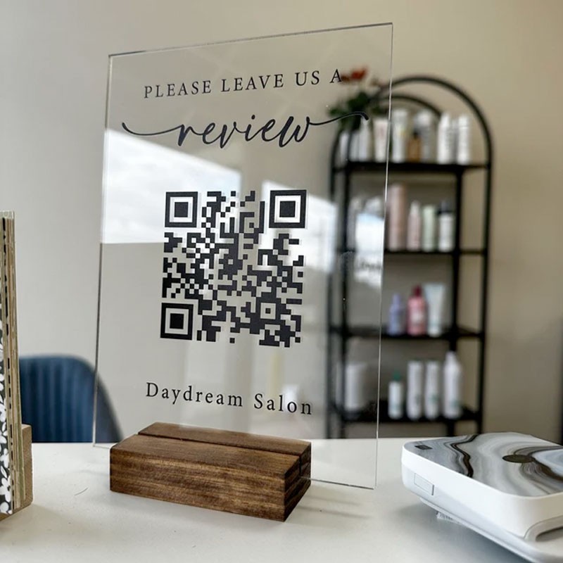 Cartel QR Base de madera Mod.730