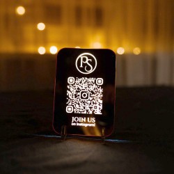 Cartel QR con luz! Frente espejado.