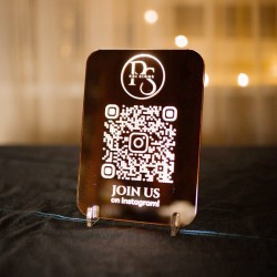 Cartel QR con luz! Frente espejado.