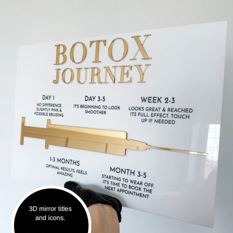 CARTEL glam salon de belleza, estetica, Mod.736 aplic. Botox