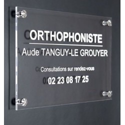 Cartel Placa Profesionales De Acrílico Grabado a color