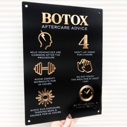 Cartel glam salon de belleza, estetica, Mod.737 aplic. Botox