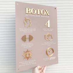 Cartel glam salon de belleza, estetica, Mod.737 aplic. Botox