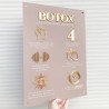 Cartel glam salon de belleza, estetica, Mod.737 aplic. Botox