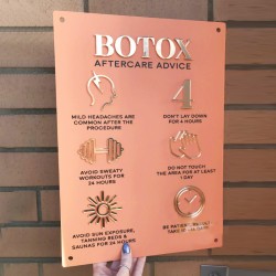 Cartel glam salon de belleza, estetica, Mod.737 aplic. Botox