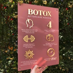 Cartel glam salon de belleza, estetica, Mod.737 aplic. Botox