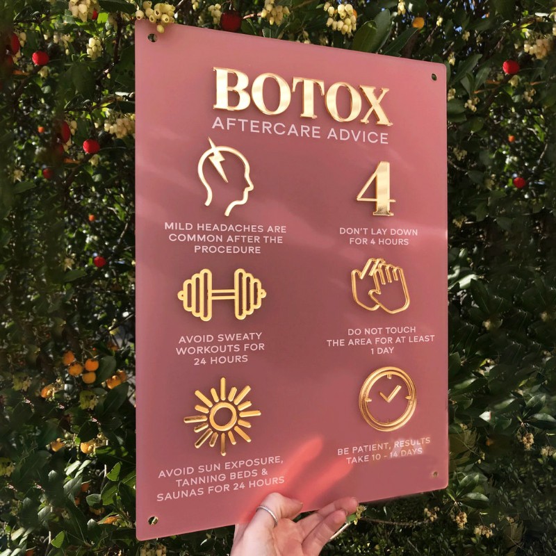 Cartel glam salon de belleza, estetica, Mod.737 aplic. Botox