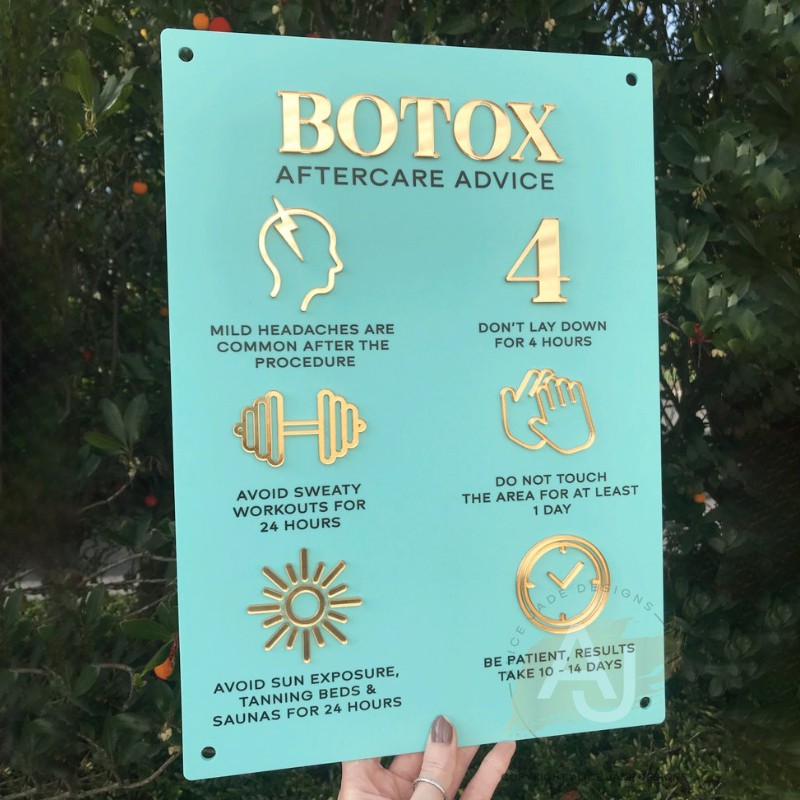 Cartel glam salon de belleza, estetica, Mod.737 aplic. Botox