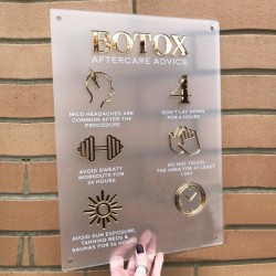 Cartel glam salon de belleza, estetica, Mod.737 aplic. Botox