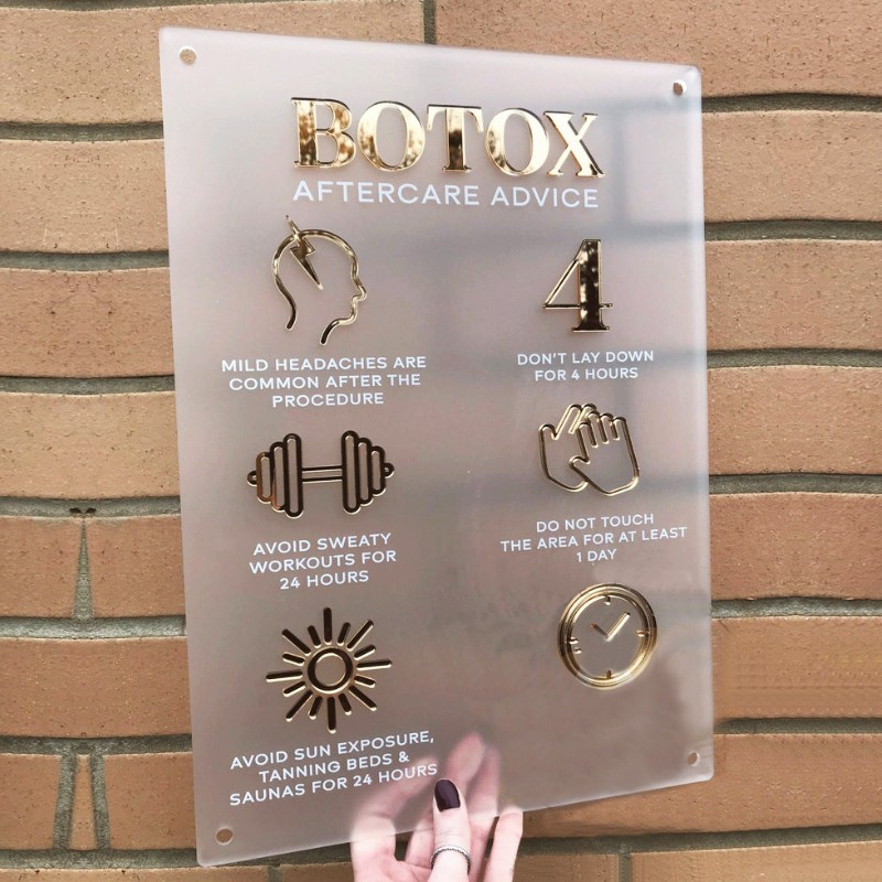 Cartel glam salon de belleza, estetica, Mod.737 aplic. Botox
