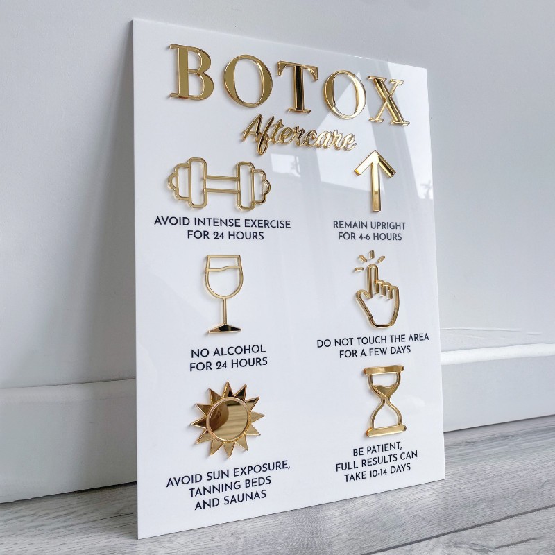 Cartel glam salon de belleza, estetica, Mod.737 aplic. Botox