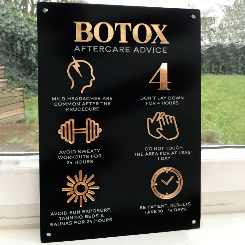 Cartel glam salon de belleza, estetica, Mod.737 aplic. Botox