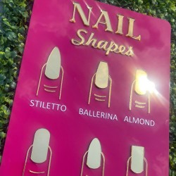 CARTEL glam Nail Shapes, salon de belleza, estetica, Mod.751Nails
