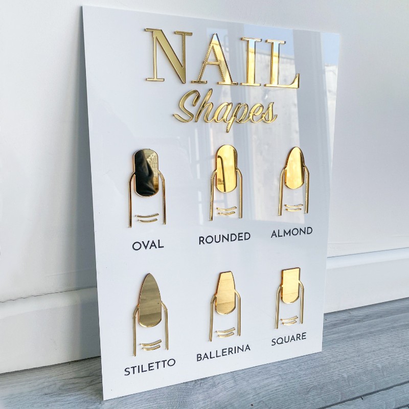 CARTEL glam Nail Shapes, salon de belleza, estetica, Mod.751Nails