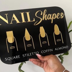 CARTEL glam Nail Shapes Salon de belleza, estetica, Mod.770