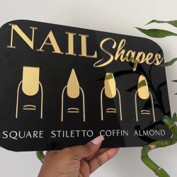 CARTEL glam Nail Shapes Salon de belleza, estetica, Mod.770