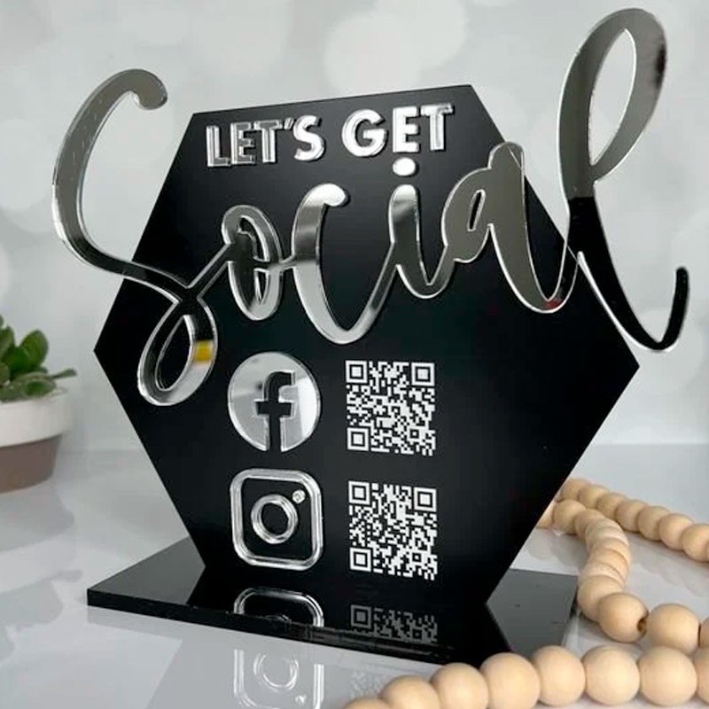 Cartel QR Redes sociales Mod.773