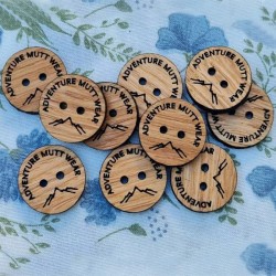 50 Botones De Madera Personalizados 2cm