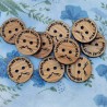 50 Botones De Madera Personalizados 2cm