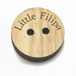 50 Botones De Madera Personalizados 2cm