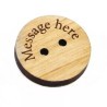 50 Botones De Madera Personalizados 2cm