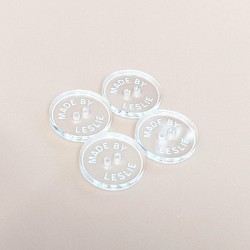 Botones acrilico cristal grabados con tu logo!