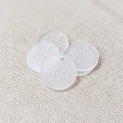 Botones acrilico cristal grabados con tu logo!