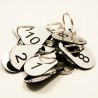 20 Llaveros Numerados, Simil Metal, P/ Hotel Mod.785