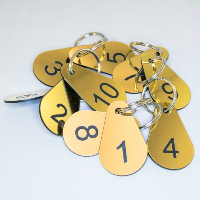 20 Llaveros Numerados, Simil Metal, P/ Hotel Mod.785