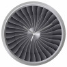 Reloj de acrilico para pared Diseño: turbina de avión